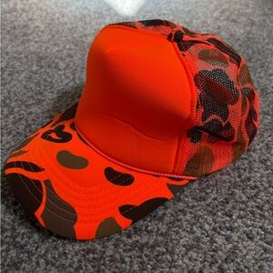 Orange Camo Hat